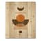 Designart - Abstract Sun and Moon In Earth Tones - Modern Print on Natural Pine Wood